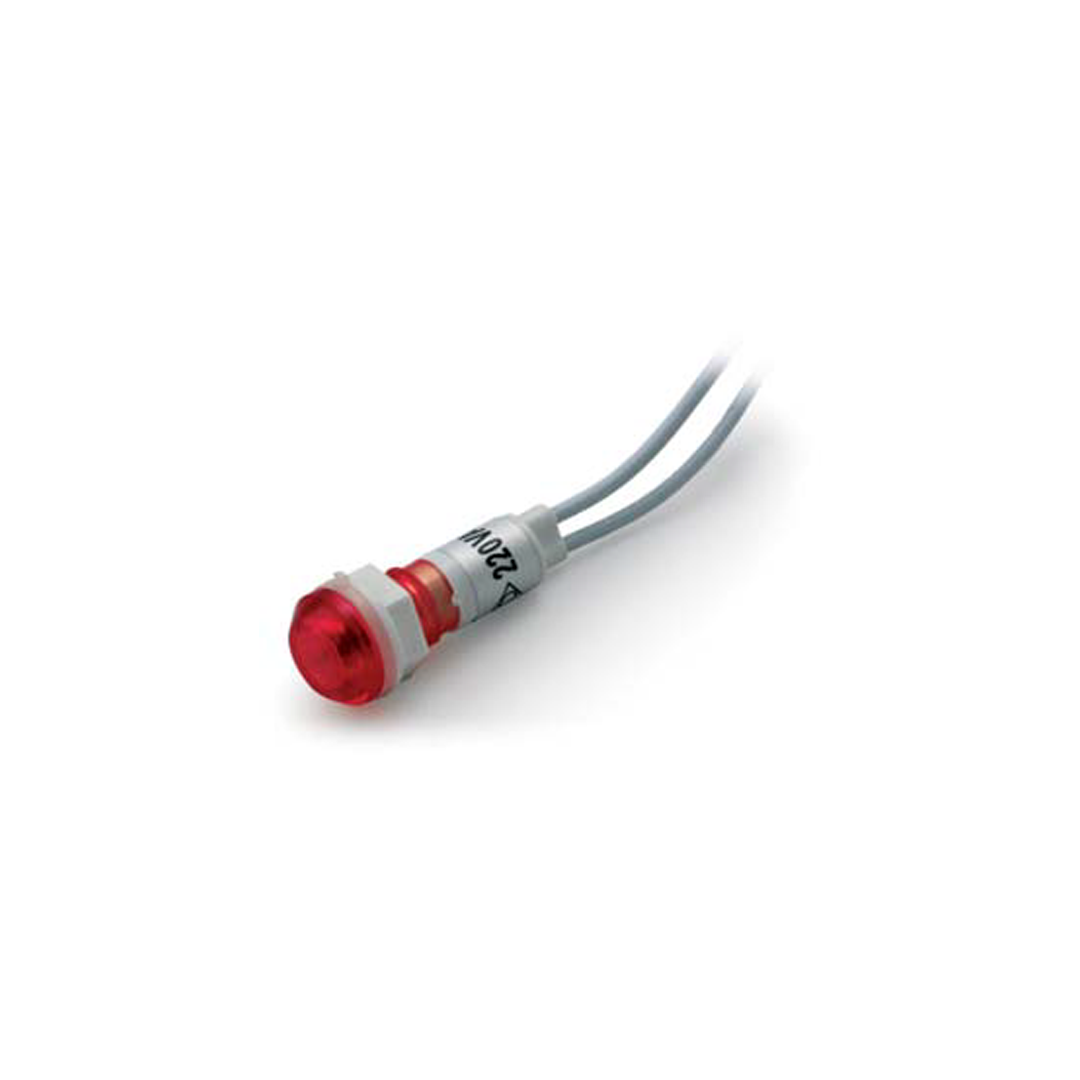 SİNYAL LAMBASI 10 MM PLASTİK KABLOLU 220V