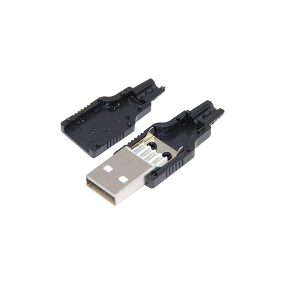 USB ŞASE A TİP 90° ERKEK KAPAKLI (100 adet)