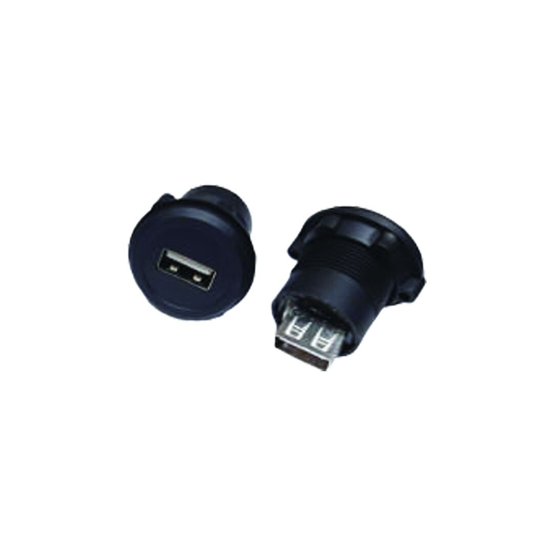 22MM PANO TİP SİYAH USB A DİŞİ SOKET (NORMAL USB)