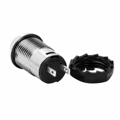 12mm ışıksız kalıcılı buton - çıkık kafa - 1No (plastik)