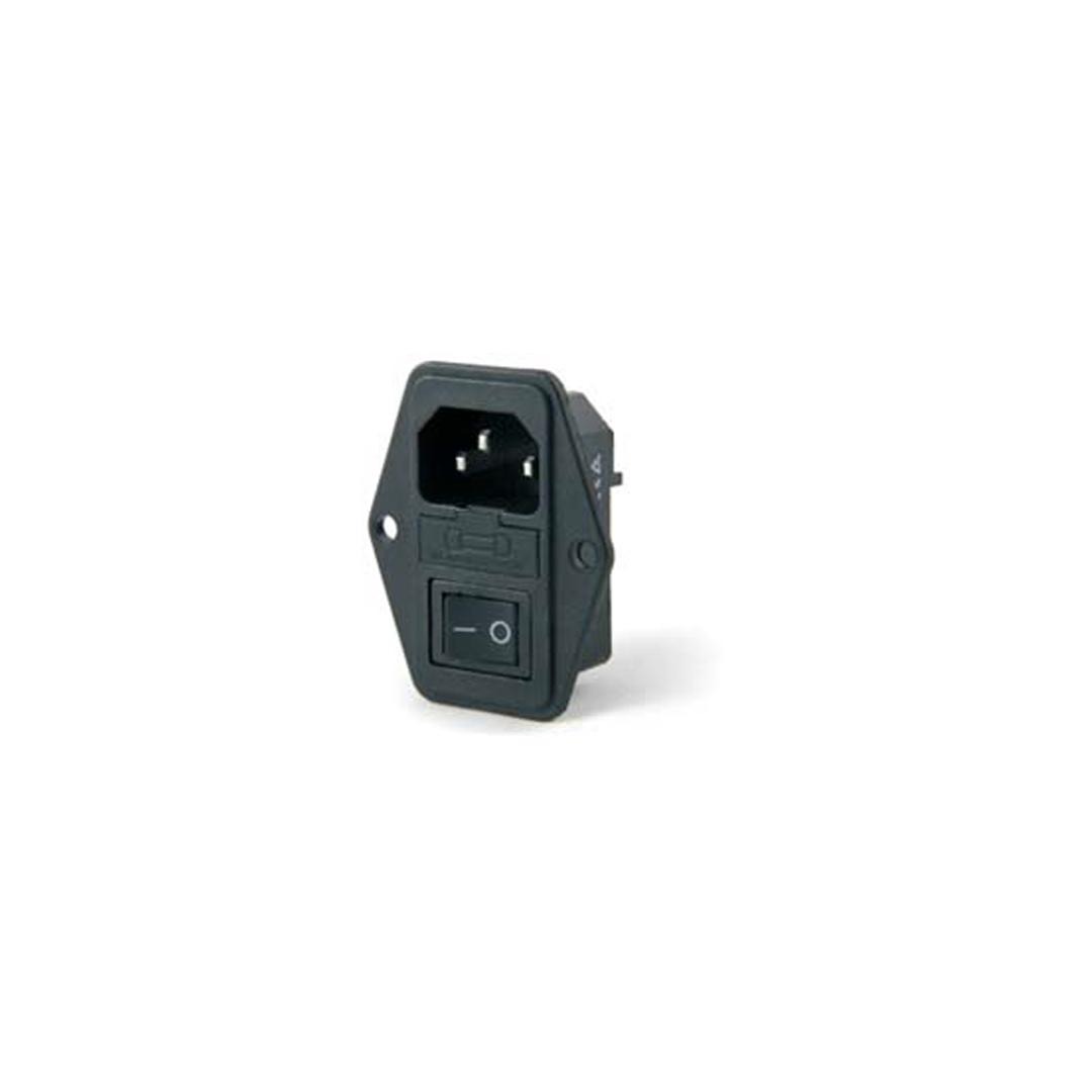 POWER SOKET ERKEK IC-120 ANAHTARLI + FUSELİ KULAKLI C14