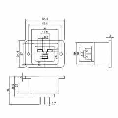 POWER SOKET DİŞİ KULAKLI C19