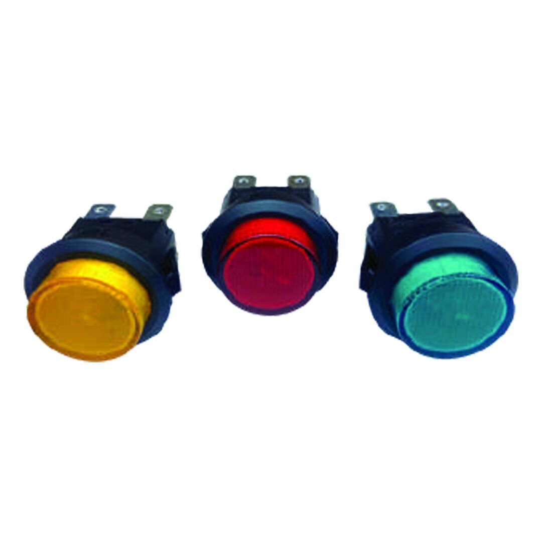 BUTON PLASTİK 22MM 12V 4P KIRMIZI - YEŞİL - SARI