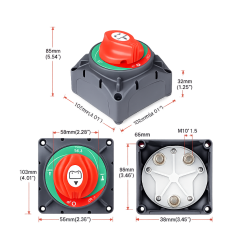 AKÜ ŞALTERİ 500A 3P 12-24V 1+2 ÇİFT DEVRELİ