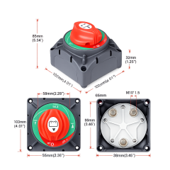 AKÜ ŞALTERİ 500A 3P 12-24V 1+2 ÇİFT DEVRELİ