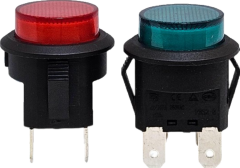 ANAHTAR PLASTİK 22MM 12V 4P KIRMIZI - YEŞİL