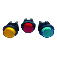 ANAHTAR PLASTİK 22MM 12V 4P KIRMIZI - YEŞİL