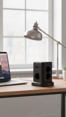 Akım Korumalı Priz Kablosuz Şarj İstasyonu