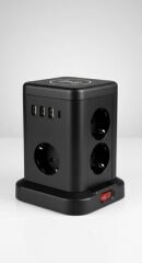 Akım Korumalı Priz Kablosuz Şarj İstasyonu