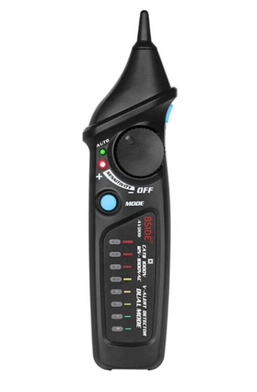 Bsıde Avd06 Ac 12-1000 V Elektrik Gerilim Test Kalemi Temassız Sensör Beyaz Led Işık İle Akıllı Güç
