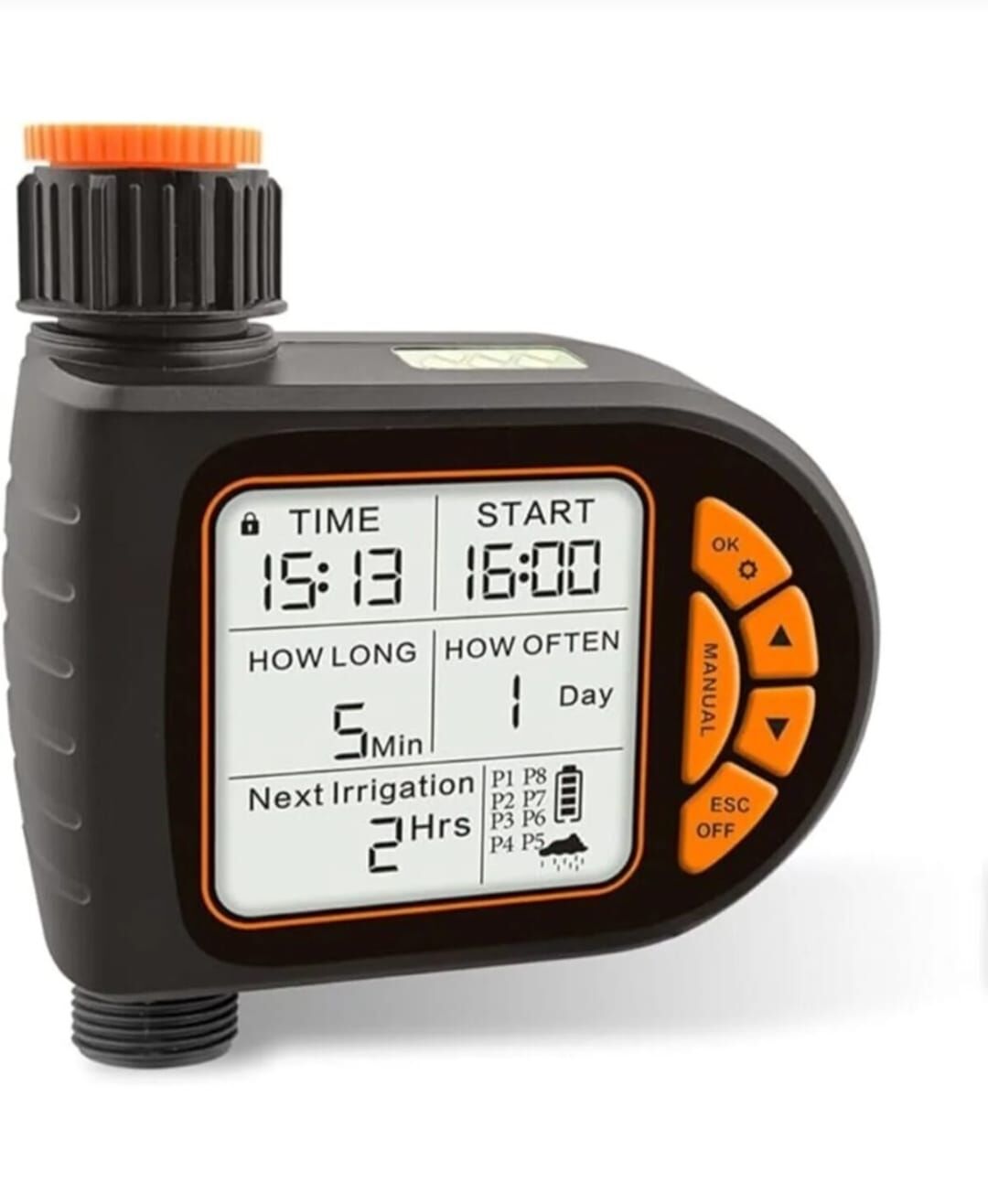 Dino TİMER VALF GENİŞ EKRAN TEK ÇIKIŞ YAĞMUR SENSÖRLÜ SULAMA SİSTEMİ