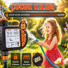 Dino TİMER VALF GENİŞ EKRAN TEK ÇIKIŞ YAĞMUR SENSÖRLÜ SULAMA SİSTEMİ