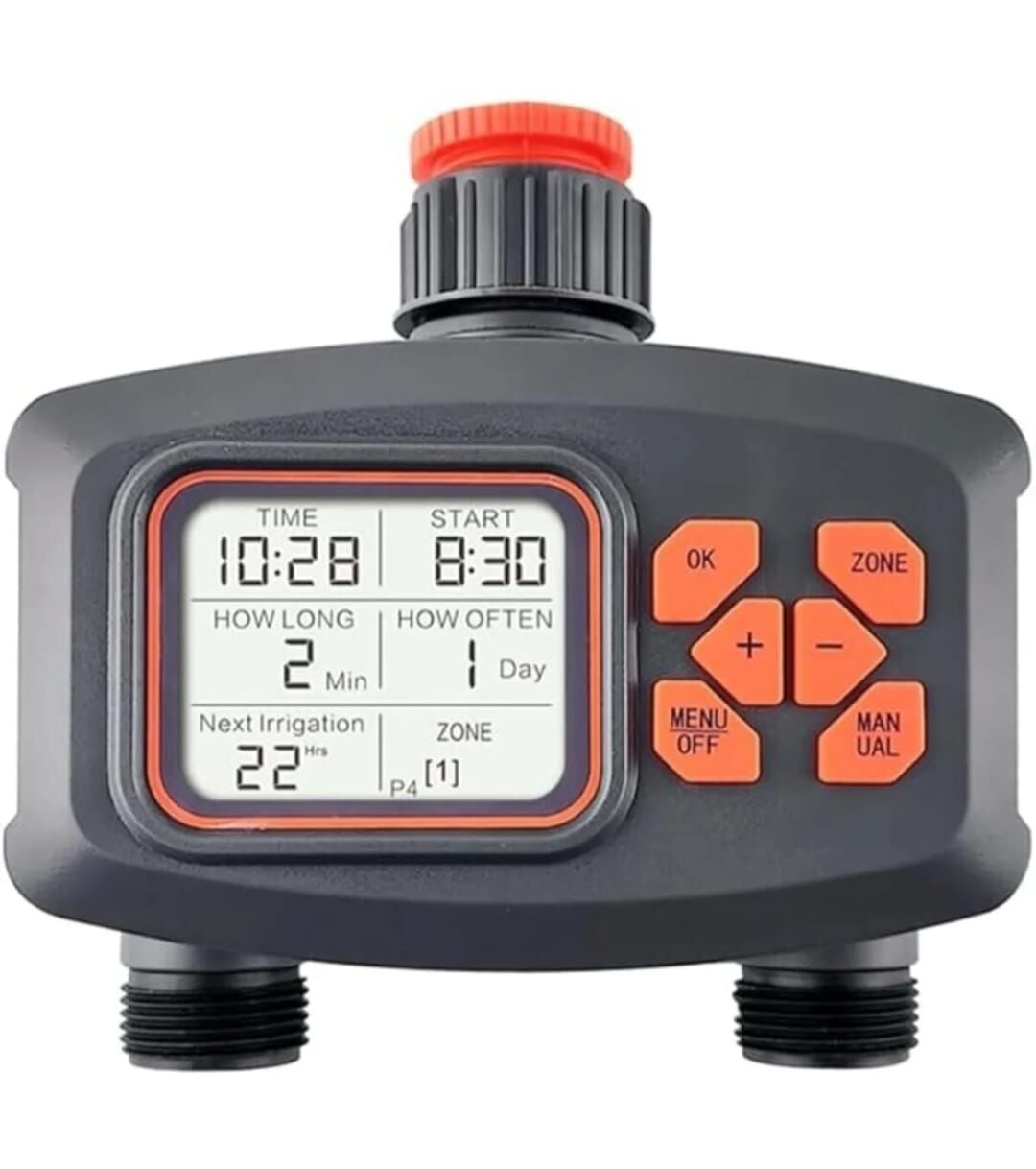 TİMER VALF GENİŞ EKRAN ÇİFT ÇIKIŞ YAĞMUR SENSÖRLÜ SULAMA SİSTEMİ