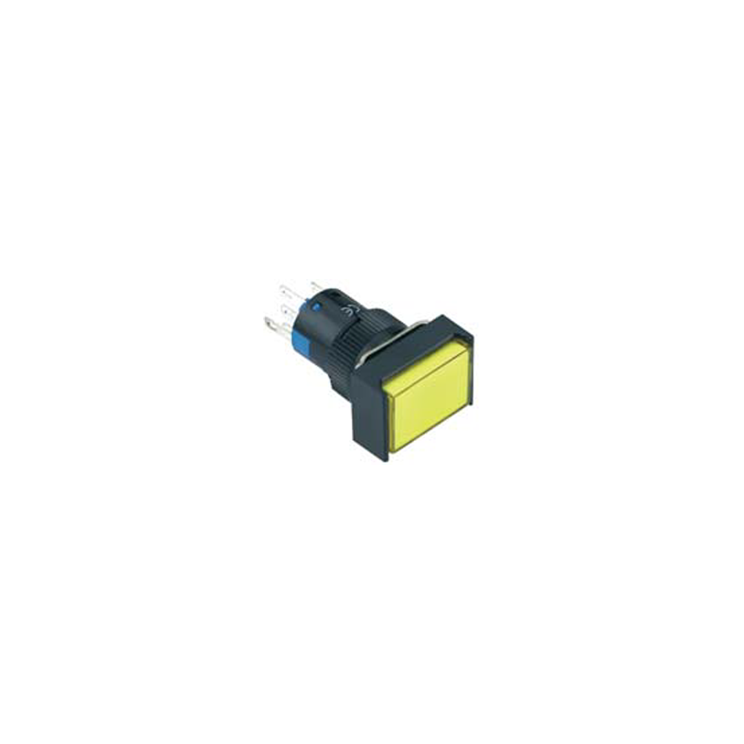 16mm Kalıcılı Butonlar 1NO/1NC 5P LED VOLTAJI 10V~24V ve 220V DİKDÖRTGEN